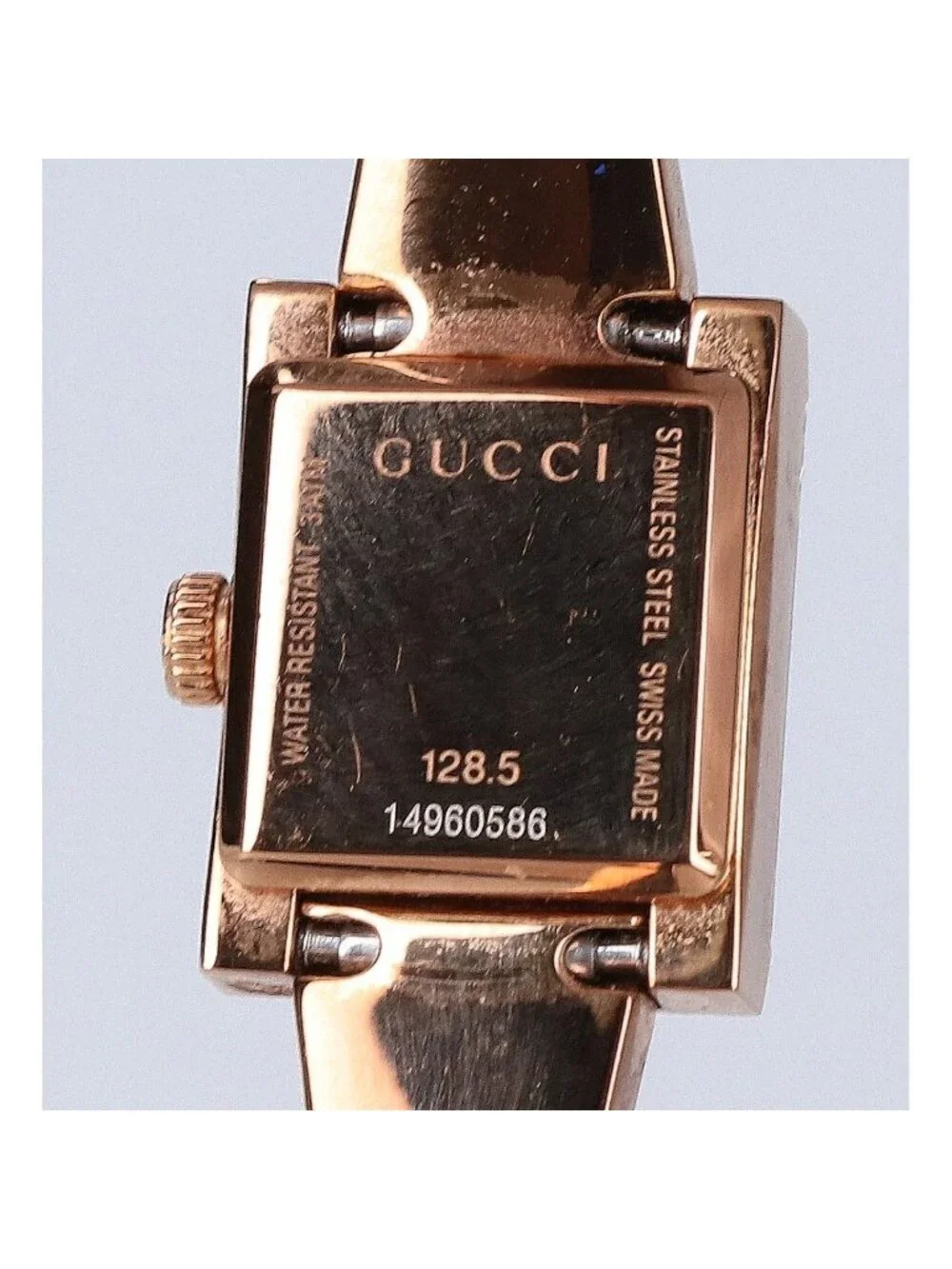 Gucci 128.5 Shell Dial Bangle Watch